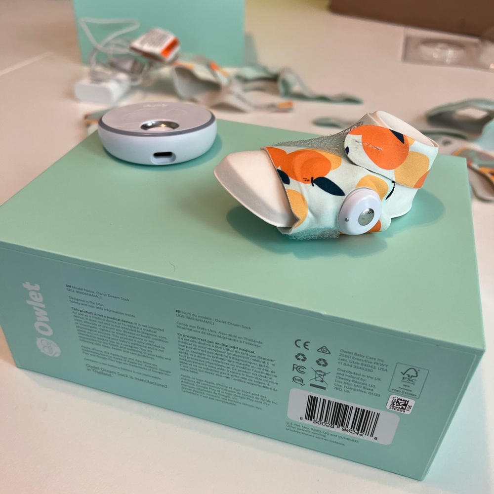 Owlet Dream sock, 3rd gen smart baby monitor